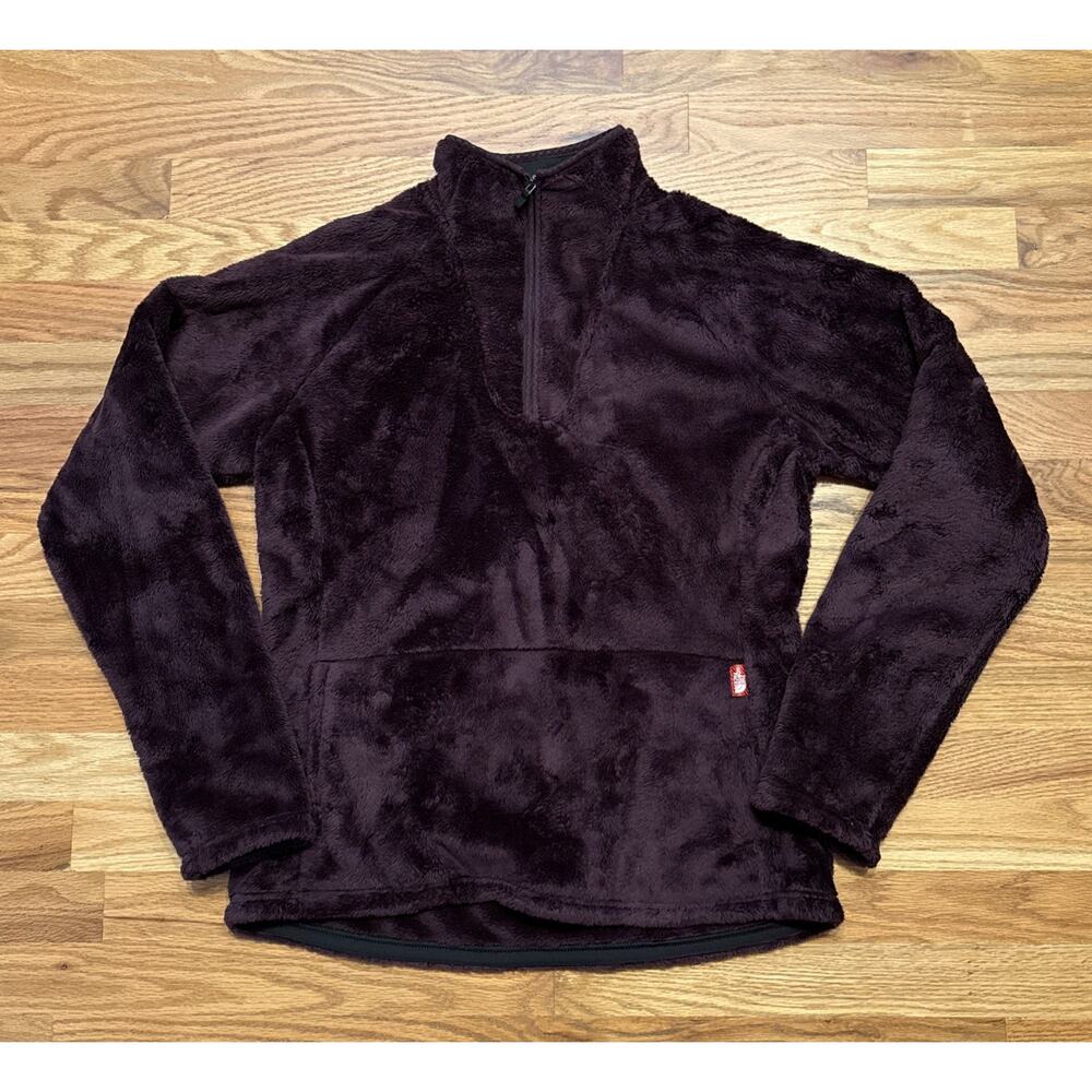 The North Face Jacket Womens Large Purple Quarter 1/4 Zip Fuzzy Fleece Pullover